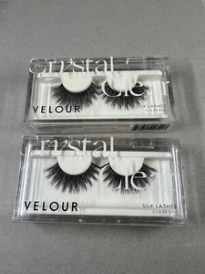 VELOURS SEIDENWIMPERN KRISTALLKLAR - 2 PAAR - authentisch & brandneu - Bild 1 von 2