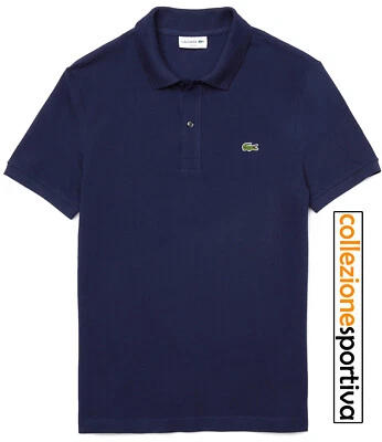 POLO LACOSTE SLIM FIT IN PETIT PIQUÈ MANICA CORTA- PH4012-00-166 col.blu navy - Immagine 1 di 4