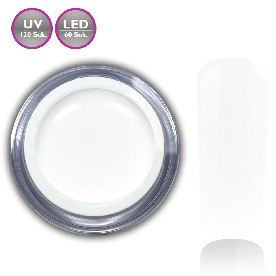 Glossy Farbgel Weiss Snowwhite ohne Schwitzschicht LED UV-Gel French Nail Art