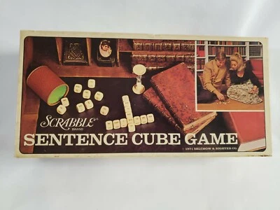 Vintage 1971 Scrabble Sentence Cube Game Selchow & Righter Used Good NO TIMER - Image 1 of 4