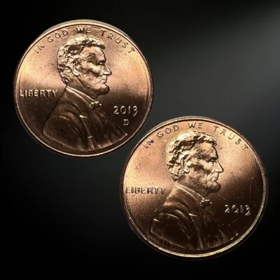 2013 P D Lincoln Shield Cent (BU) Brilliant Uncirculated 2 Coin Set - Image 1 of 2