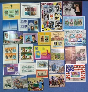 29 Worldwide souvenir sheets, WW - mostly MNH - Picture 1 of 1
