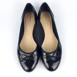 Ballet Flats Black Patent Leather UK Size 6.5 Clarks - Picture 1 of 10