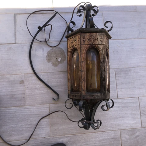 Wrought Iron Porch Light  Wall Mount Spanish Lamp Cover