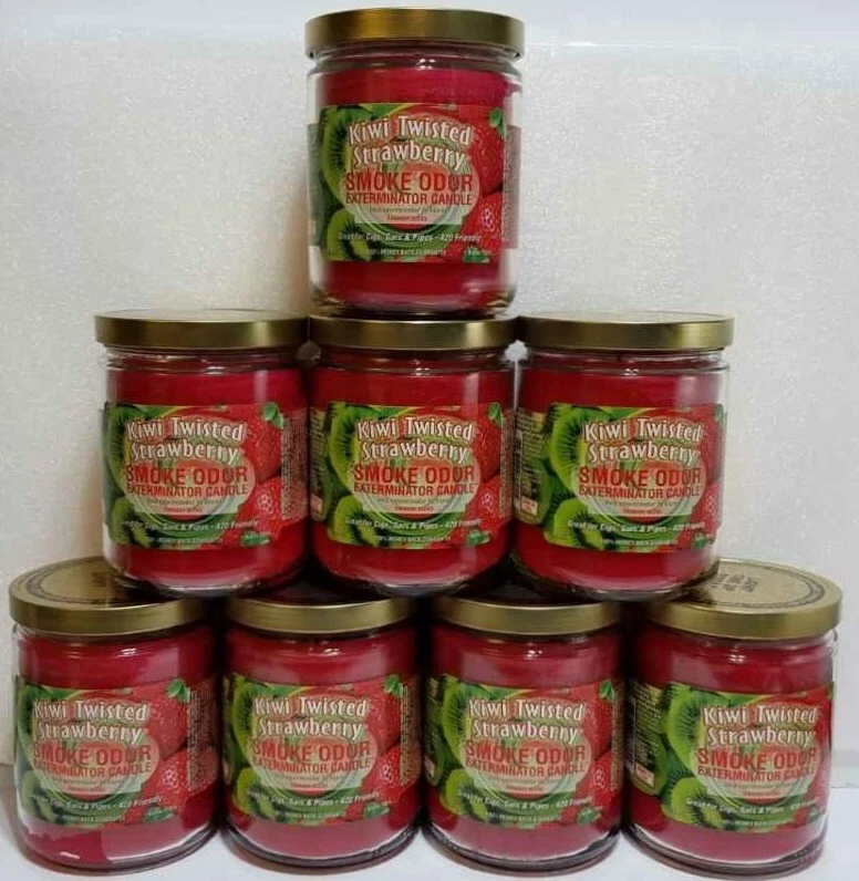 Smoke Odor Exterminator 13oz Jar Candle Kiwi Twisted Strawberry