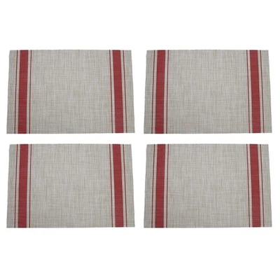 Heat Resistant PVC Placemats 4pcs Elegant Style for Home and Restaurant Tables - Image 1 of 4