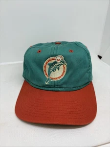 vintage logo 7 miami dolphins snapback hat cap. Dolphins Spell out On Back  NFL - Picture 1 of 12