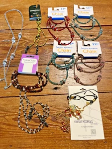LOT OF 9 ASSORTED BEADED FASHION EYE GLASS / SUNGLASS CHAINS - Photo 1/7