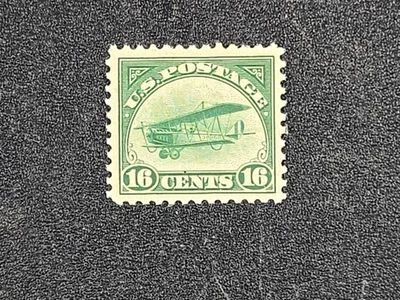 1918 U.S. 16 cent Airmail - Jenny - Scott# C2 - MINT, HINGED  stk#IZ1 - Image 1 of 4