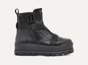 UGG® AUSTRALIA SID BLACK LEATHER ZIP UP BIKER BOOTS UK 5 RRP £150 - Picture 1 of 5