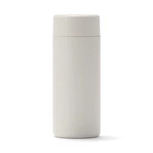 Muji Vakuum Isolierflasche flach Typ 350ml grau beige Farbe aus Japan - Bild 1 von 5