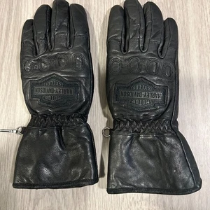 Harley Davidson Womens Gloves Genuine Leather Size M Black - Picture 1 of 5