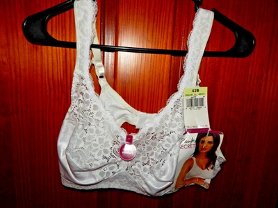 PLAYTEX SECRETS HERMOSO SUJETADOR DE ENCAJE MOLDEADOR, INALÁMBRICO, TALLA 42 B, 4317, NUEVO CON ETIQUETAS Foto 1 de 4