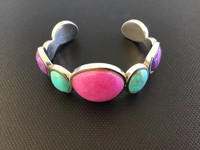 Bracelete de prata esterlina e pedras preciosas Barse - Imagem 1 de 1