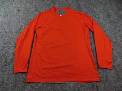 Nike Pro Shirt Mens XL Orange Atheltic Fit Compression Long Sleeve Gym Work Out - Image 1 of 4