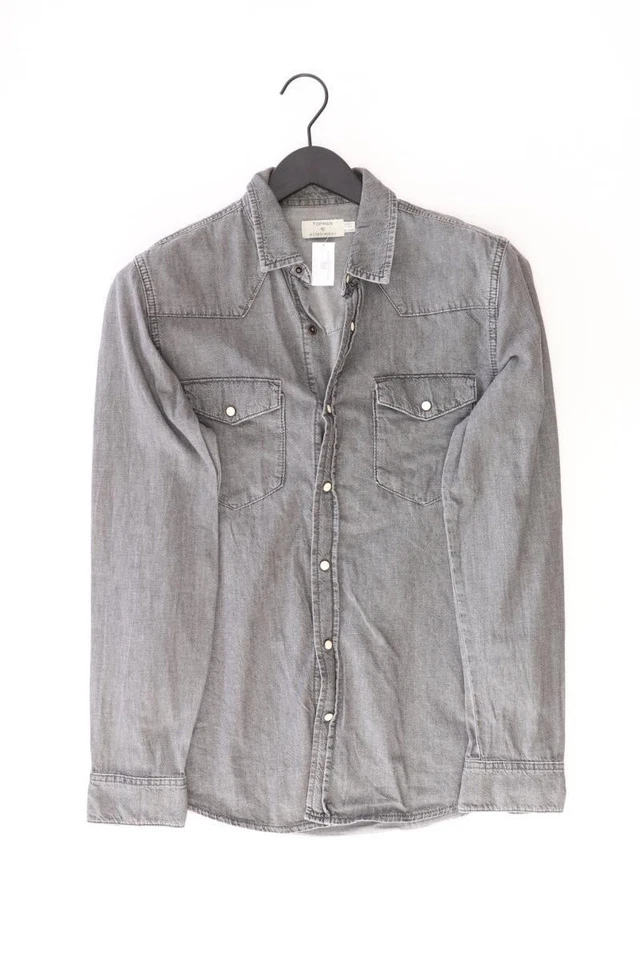 ⭐ Topman camicetta per uomo taglia 46, S grigio di cotone ⭐ - Immagine 1 di 4