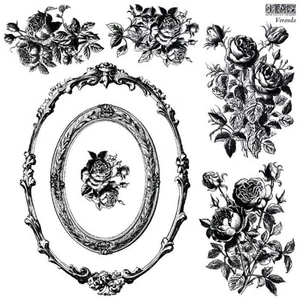 Timbro Decorazione Veranda 12x12" Disegni Orchidea Ferro Artigianato Floreale Upcycling IOD - Foto 1 di 4