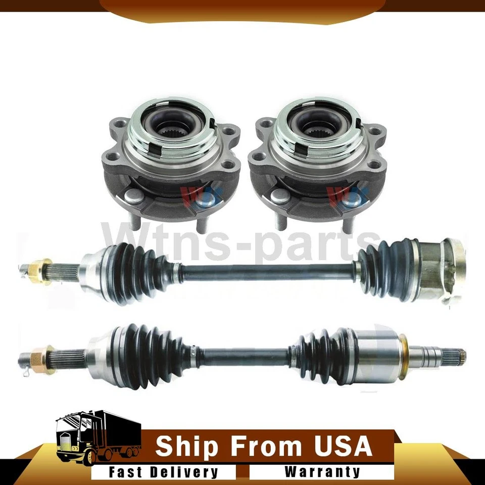 4X KIT DE ROLAMENTO DE RODA EIXOS EIXOS JUNTAS CV DIANTEIRAS SERVE 2009-2013 INFINITI G37 AWD - Imagem 1 de 4