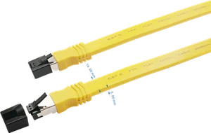 Patch Cord | Cat8, S/FTP Stranded Bare Copper, Flat 0.5ft - Picture 1 of 3