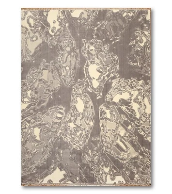 Alfombra oriental anudada a mano 100 % lana gris moderna 6' x 9' Foto 1 de 4