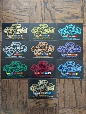 (Lote de 10) 1980-1989 Carpetas de recuerdo de las Naciones Unidas de Nueva York Folleto Estampillas Álbumes Foto 1 de 4