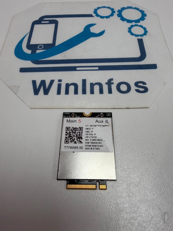 WWAN Karte Modul M2 4G T77W595 LT4120 LTE 4G Modem HP EliteBook 840 (G3) - Bild 1 von 1