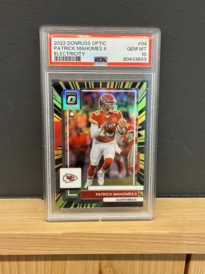 2022 Donruss Optic Patrick Mahomes Electricity Prizm PSA 10 完好 #'d/65 — 第 1/4 张图片