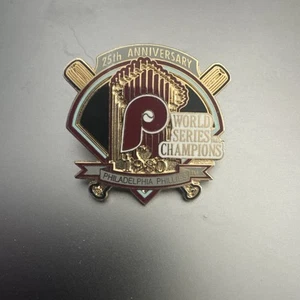 Philadelphia Phillies 25th Anniversary World Series Champions 1980 Pin MLB 2005 - Picture 1 of 5
