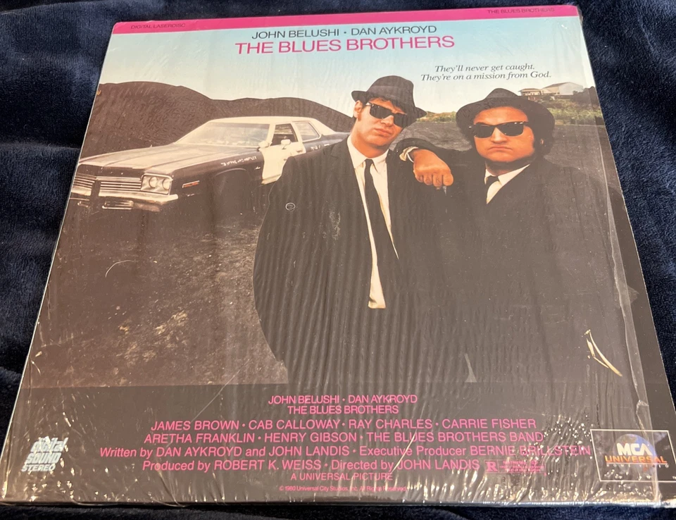 The Blues Brothers (1980) Laserdisc Belushi Aykroyd w/Trailer in shrink RARE Foto 1 de 2