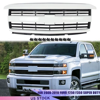 For Chevrolet Silverado 2500/3500 HD 2015-2019 Summit White Front Buper Grille Foto 1 de 4