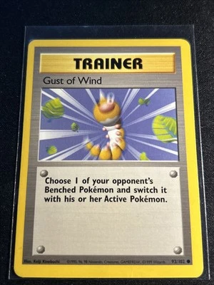Pokemon Base Set 1999 Trainer Gust of Wind MP 93/102 TCG Card Game Unlimited - Image 1 of 2