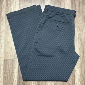 Nike Golf Pants Mens 34x32 Blue Check Dri-Fit Athletic Performance Lightweight - Picture 1 of 15