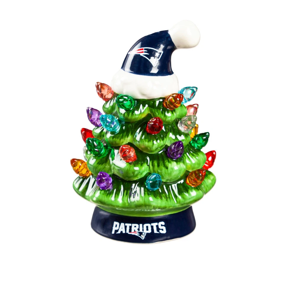 NUEVOS PATRIOTAS DE INGLATERRA NFL FÚTBOL LED Árbol de Navidad Adorno Foto 1 de 1
