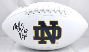 Michael Mayer Autografo Notre Dame Logo Calcio-Beckett con Ologramma *Nero - Foto 1 di 3