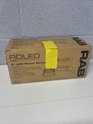 RAB Lighting RDLED4R12-80YY-B-S 4 Inch Round Remodeler Black Cone/silver 12W 27K - Image 1 of 3