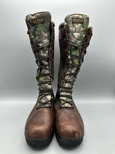 Redhead Snake Boots Leather Camo Size 14W Lace Up Water Proof - Picture 1 of 8