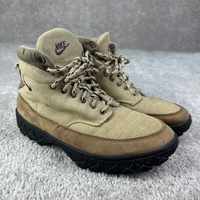 Botas de senderismo vintage Nike Zion ACG para mujer 7,5 beige lona cuero 185066 251 Foto 1 de 4