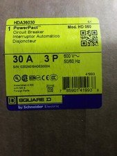 Square D Hda36030 30 Amp 3 Pole I Line Current-Limiting Circuit Breaker 600 Volt