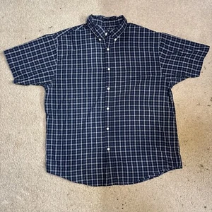 Cherokee Blue White Plaid Flannel Sleeveless Shirt Mens “SizeXL” - Picture 1 of 6