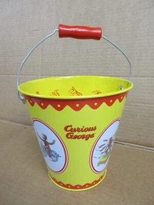 Vintage Curious George Schylling Tin Pail Sand Bucket     23 - Picture 1 of 13