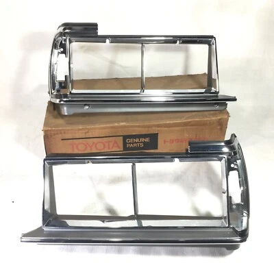Par de lámparas bisel faros originales Toyota Corona RT132 RT133 1980 1983 NUEVO EN STOCK JAPÓN Foto 1 de 4