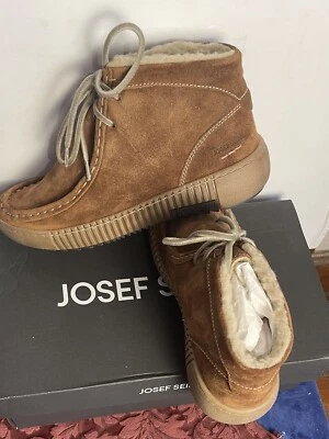 JOSEF SEIBEL Maren 26 Castaneda 麂皮系带靴 37 码 6-6.5 码 — 第 1/4 张图片