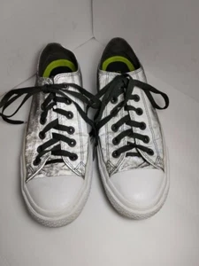 Vintage - Converse Chuck Taylor Uomo 7.5 / Donna 9.5 Lunar 153548C Argento Riflettente - Foto 1 di 12