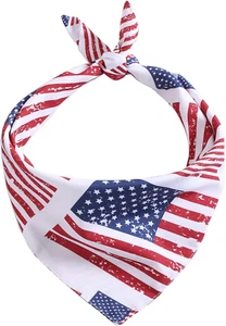 USA Flag Dog Bandana,American Flags Dog Bandana Pet Scarfs,4Th of July American - Picture 1 of 5
