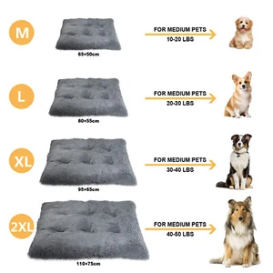 Dog Bed Pet Mat Fluffy Plush Large Washable Cage Crates Cosy Calming Cat Puppy - Picture 1 of 16