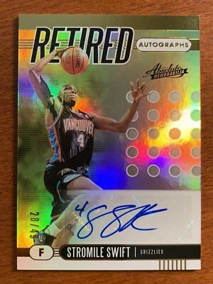 2019-20 Absolute Stromile Swift Retired Signatures Auto #d 28/49 - Grizzlies - Image 1 of 2