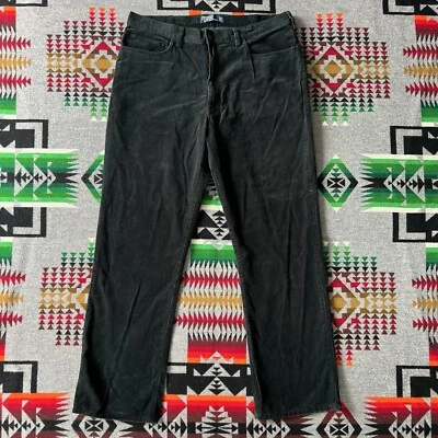 Vintage Polo Ralph Lauren Corduroy Pants Mens 36x31 Black Classic Flat Front C8 - Image 1 of 4