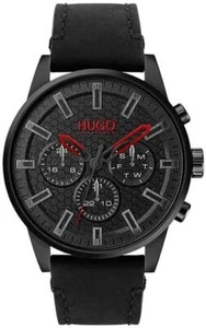 Hugo Boss Seek 1530149 Men's Quartz Watch NEW 44mm Case Black Leather Strap - Picture 1 of 1