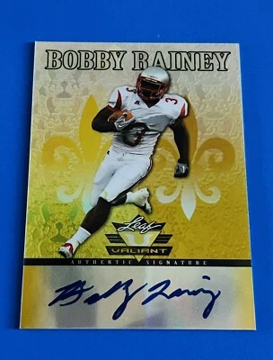 2012 Leaf Valiant Bobby Rainey Gold Holofoil Parallel Auto Card #BR1; #’d 2/10 - Image 1 of 2