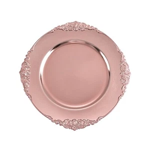 24 pcs 13" Round with Embossed Rim Charger Plates Wedding Table Top Decorations - Picture 1 of 153